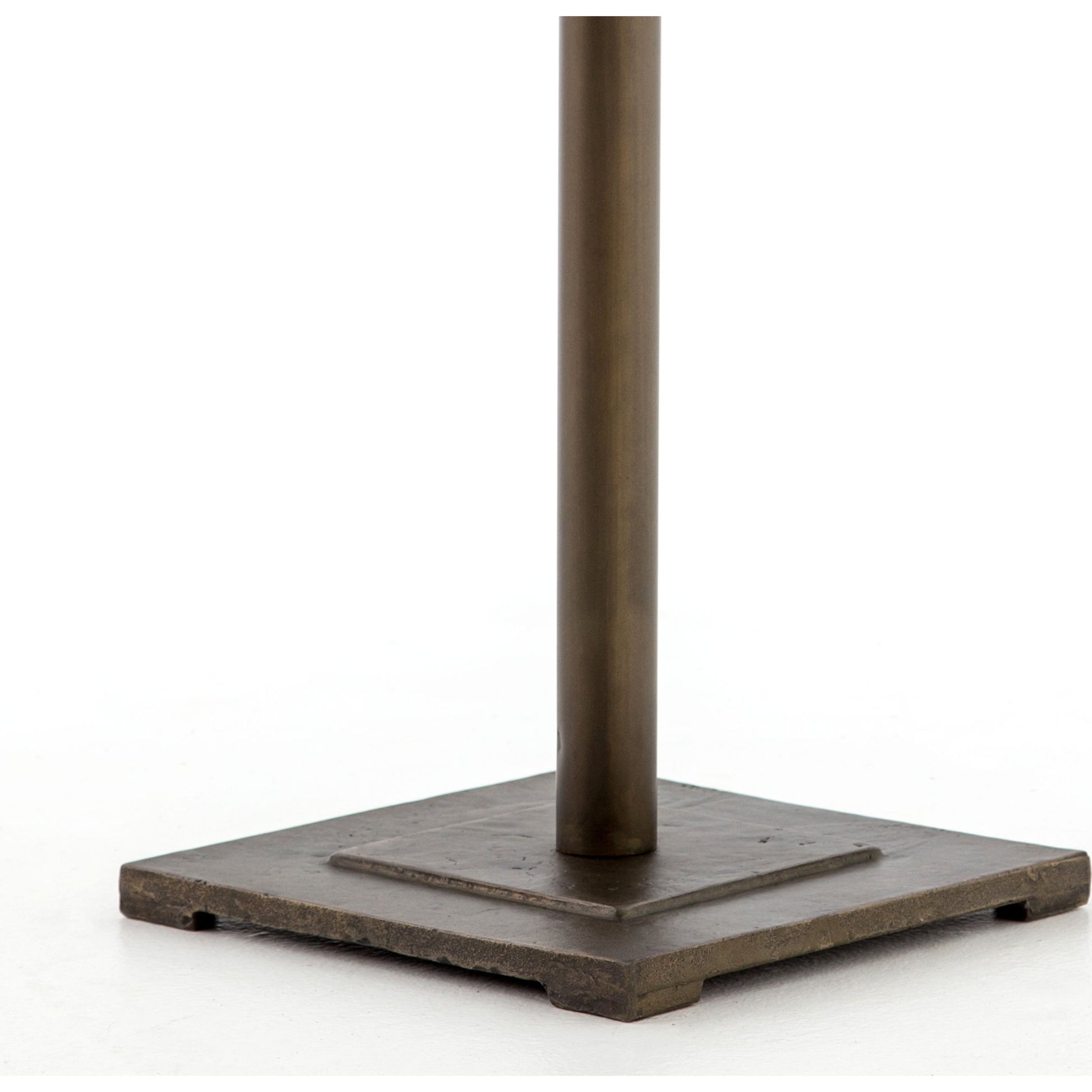 Fannin Bar Table by Four Hands in aged brass. Made from iron in a modern style.