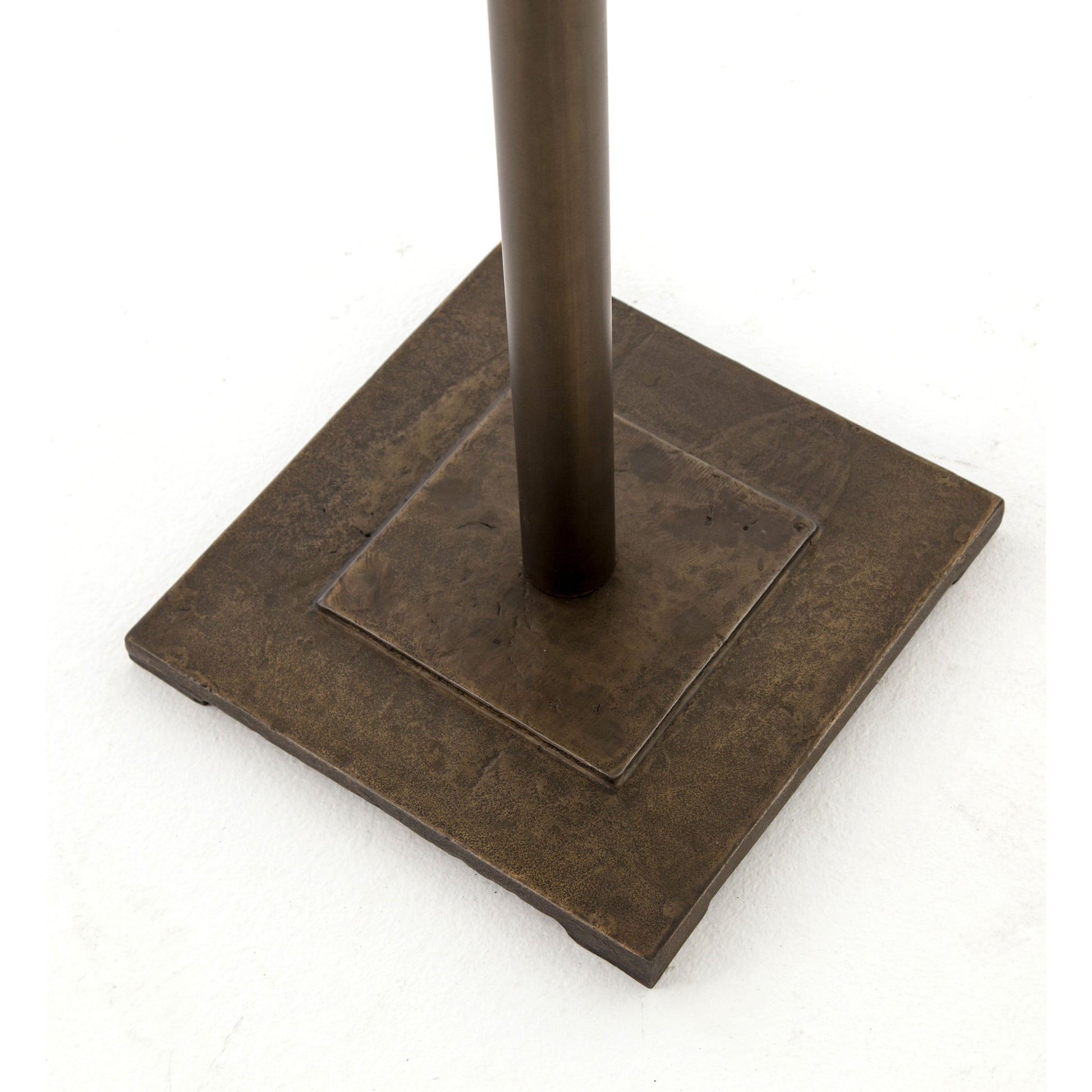 Fannin Bar Table by Four Hands in aged brass. Made from iron in a modern style.