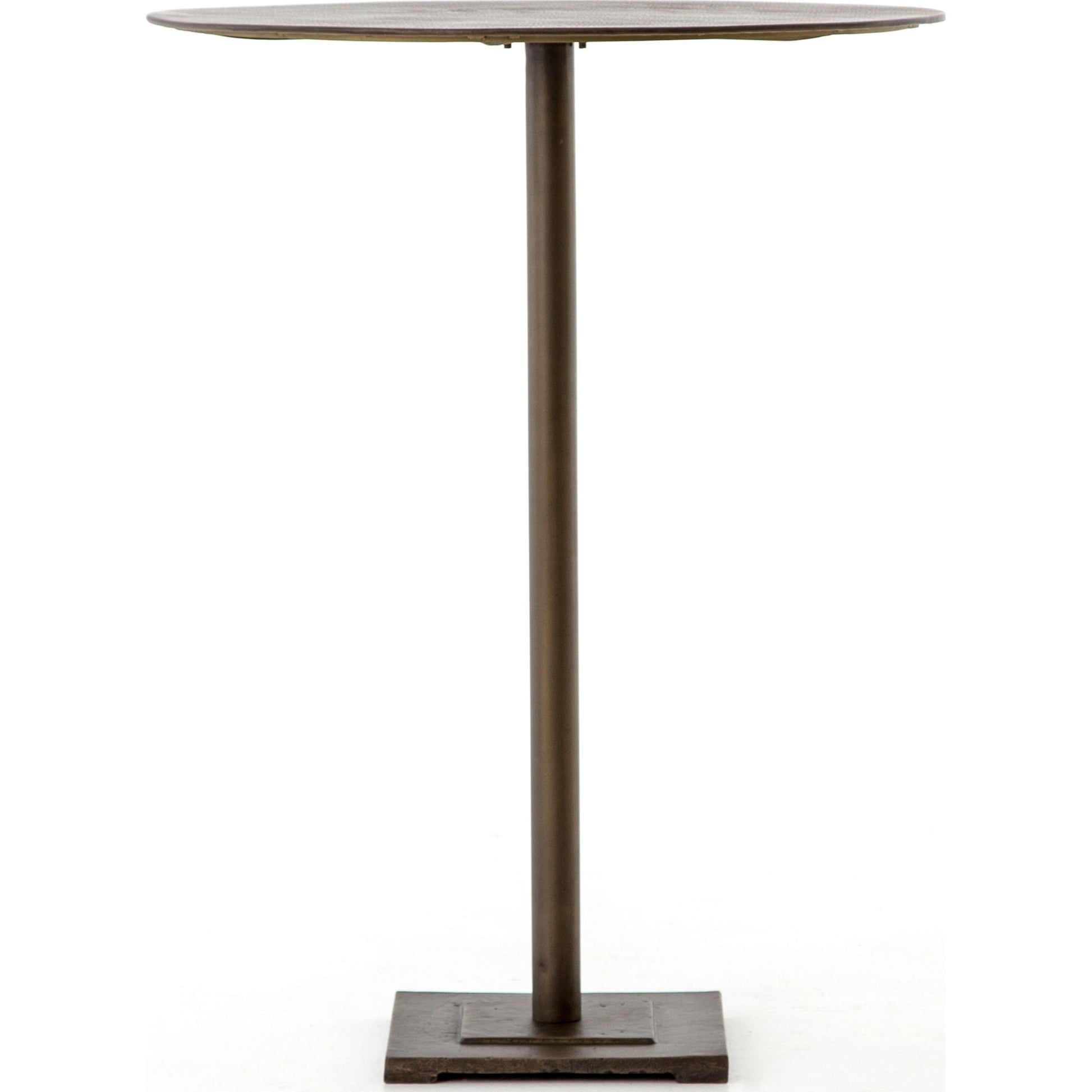 Fannin Bar Table by Four Hands in aged brass. Made from iron in a modern style.