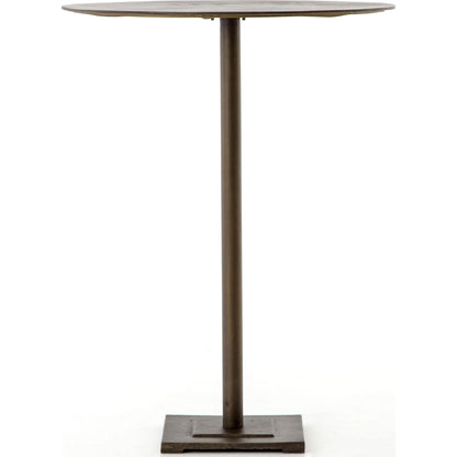 Fannin Bar Table by Four Hands in aged brass. Made from iron in a modern style.