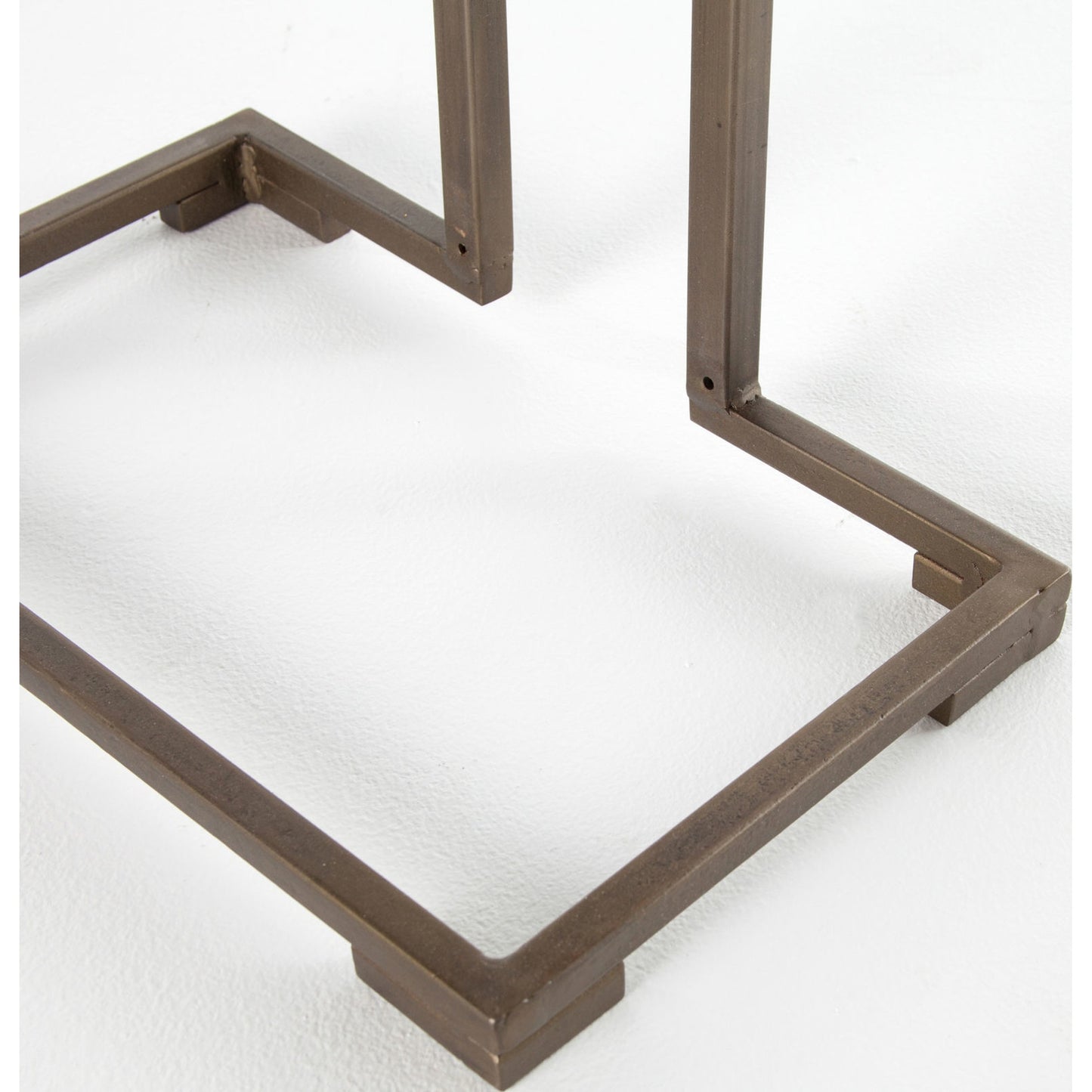 010 S-258274 | Closeup | Acid Etch Table by Four Hands in antique brass. Made from iron in a modern style.