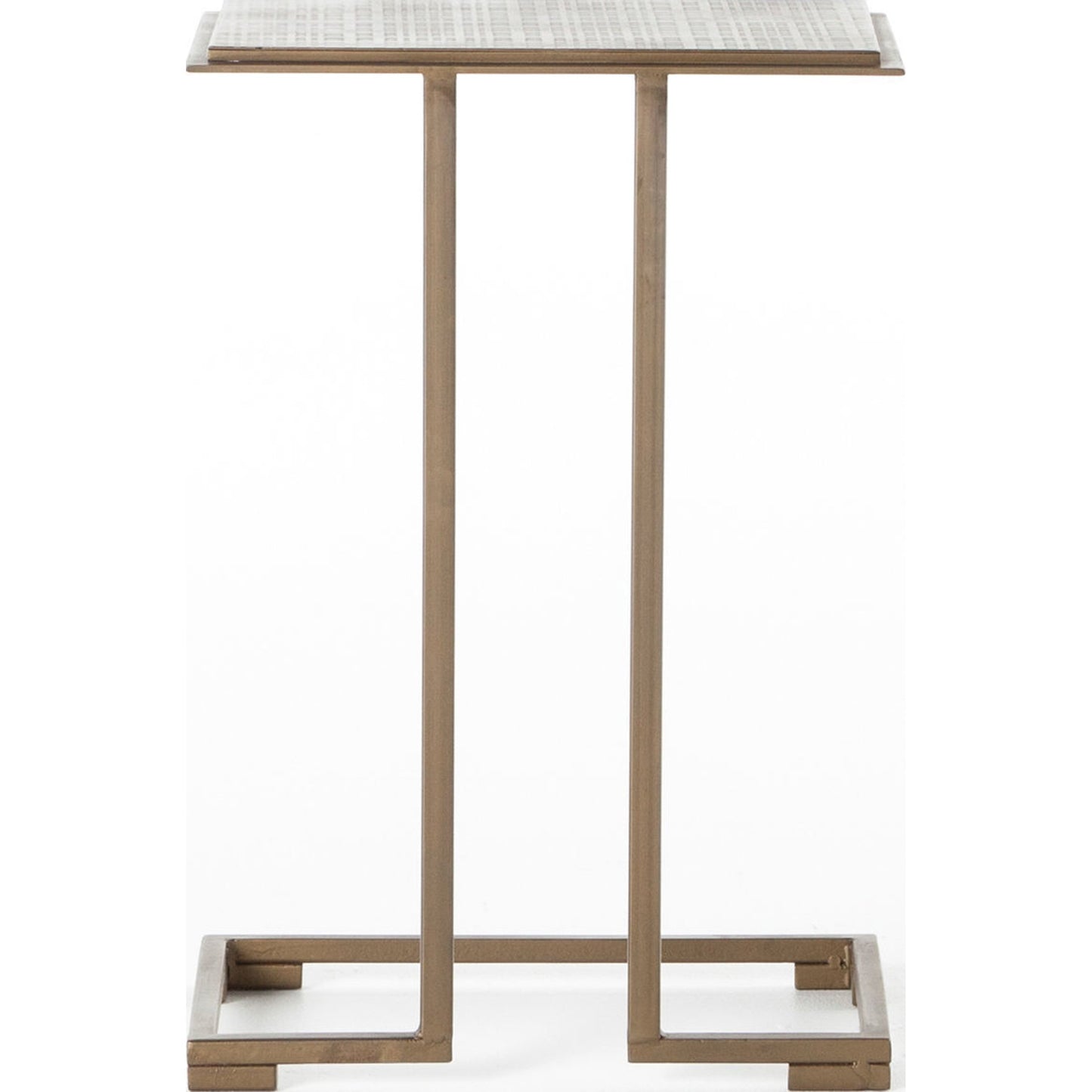 003 S-258274 | Additional Silo | Acid Etch Table by Four Hands in antique brass. Made from iron in a modern style.