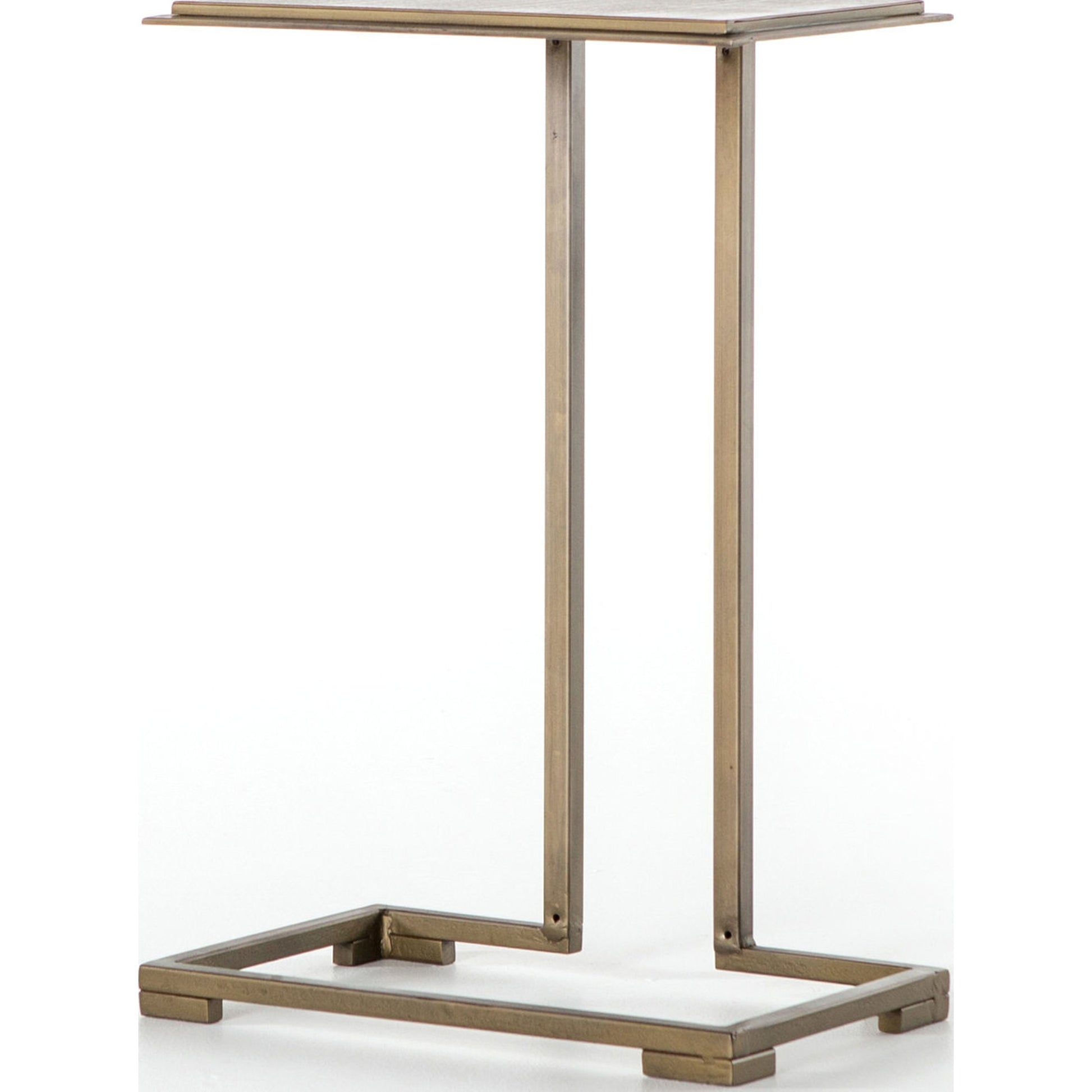 Acid Etch Table by Four Hands in antique brass. Made from iron in a modern style.