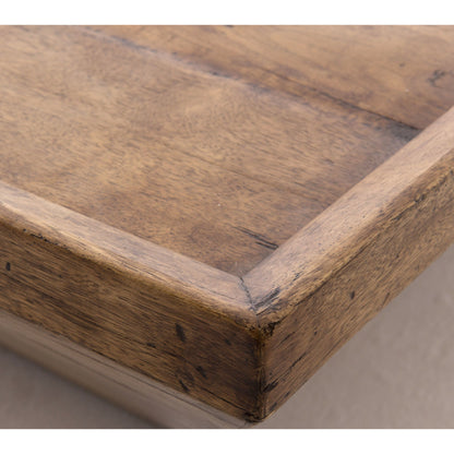 Drake Coffee Table by Four Hands in reclaimed fruitwood. Made from solid mixed reclaimed wood, solid mango, solid acacia in a cottage & farmhouse style.