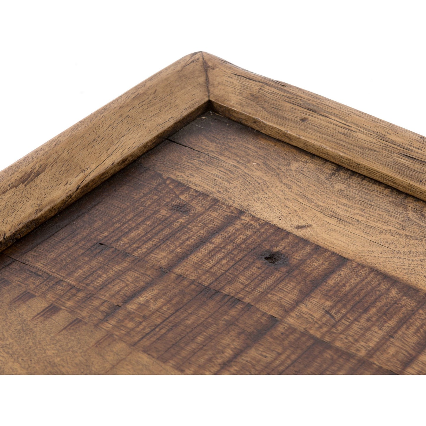 008 S-258312 | Closeup | Drake Coffee Table by Four Hands in reclaimed fruitwood. Made from solid mixed reclaimed wood, solid mango, solid acacia in a cottage & farmhouse style.