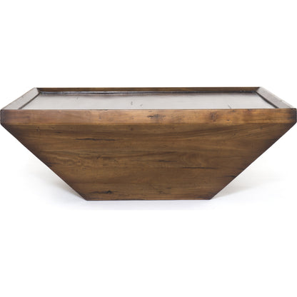 Drake Coffee Table by Four Hands in reclaimed fruitwood. Made from solid mixed reclaimed wood, solid mango, solid acacia in a cottage & farmhouse style.