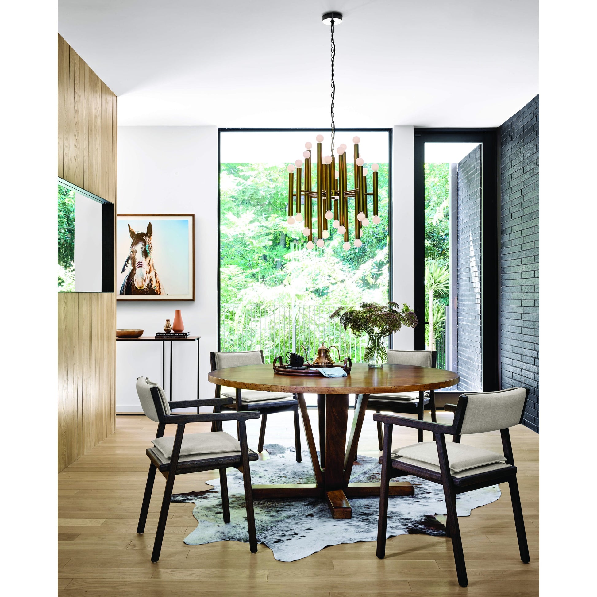 Cobain Dining Table by Four Hands. Made from solid mango in a modern style.