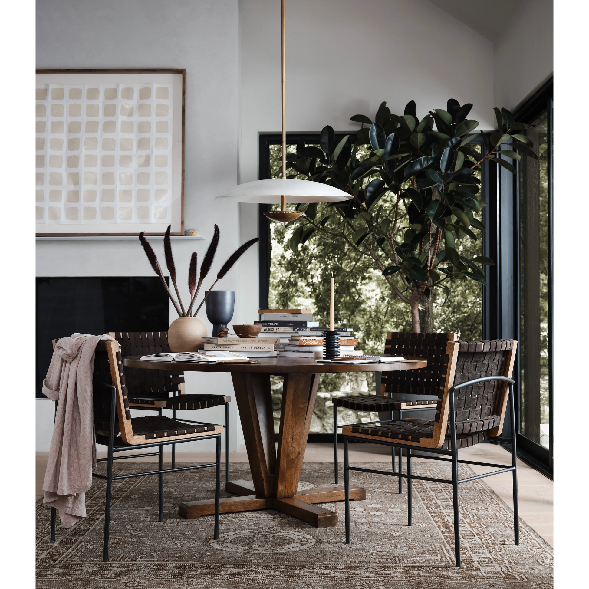 Cobain Dining Table by Four Hands. Made from solid mango in a modern style.