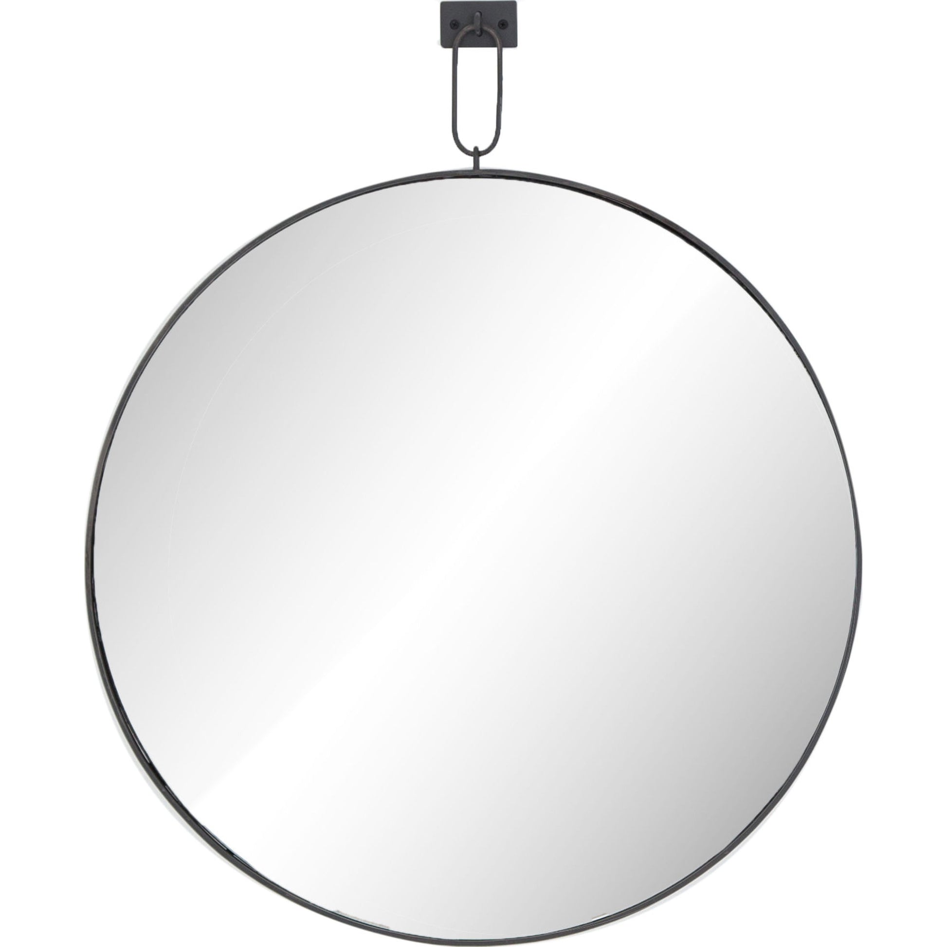 Vina Mirror by Four Hands in antiqued iron. Made from iron, mirror in a transitional style.