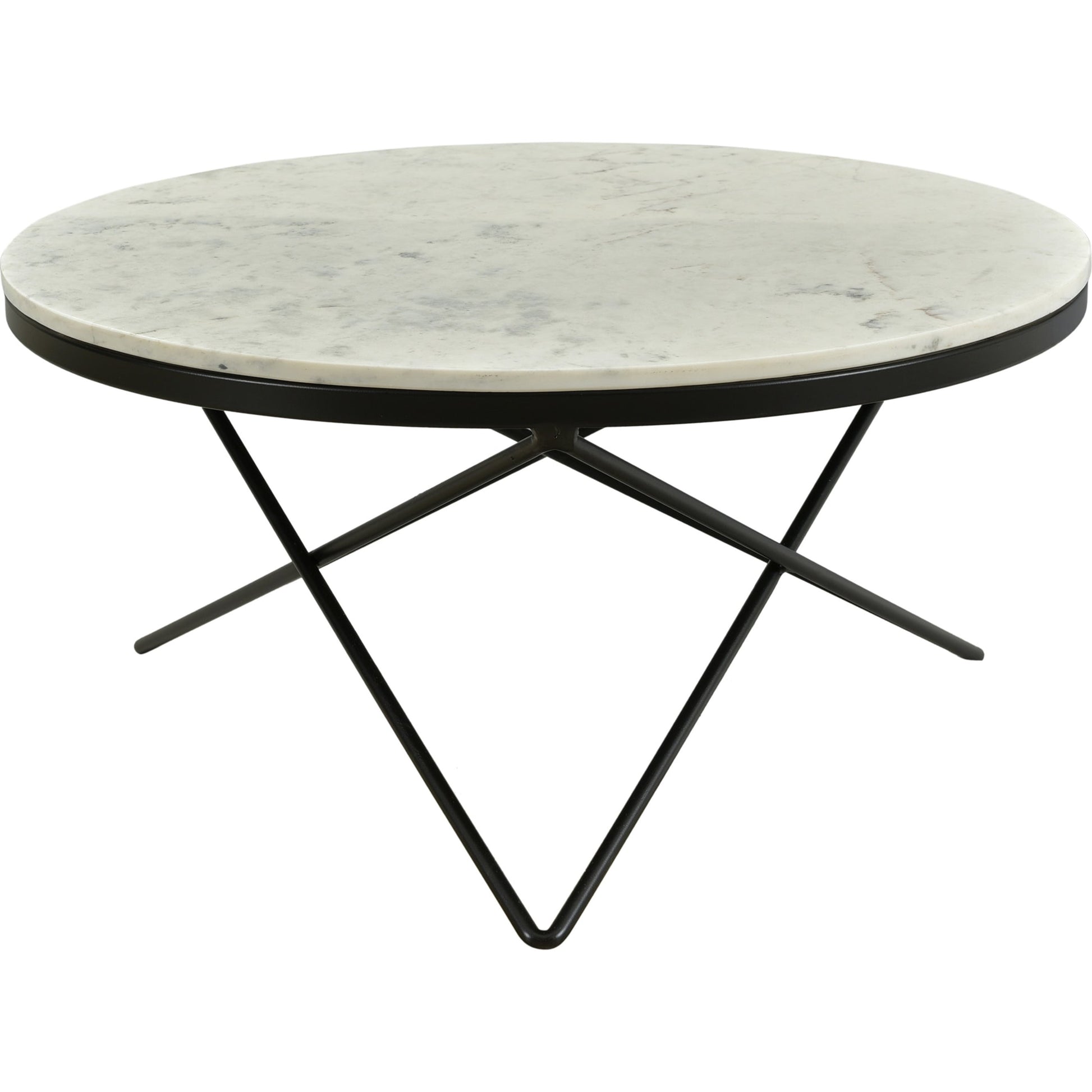 Haley Table Base by Moe's Home Collection in black and powder coated. Made from marble top, iron base, mdf in a modern style.