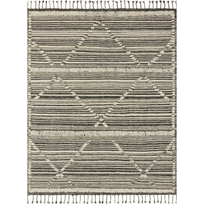 IMA-01 by Loloi in ivory, charcoal. Made from 100% wool in a rustic style.