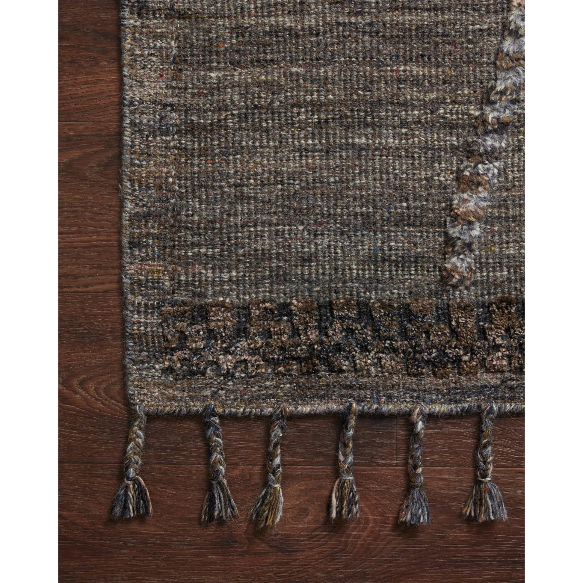 IMA-04 by Loloi in gray, multi. Made from 100% wool in a rustic style.