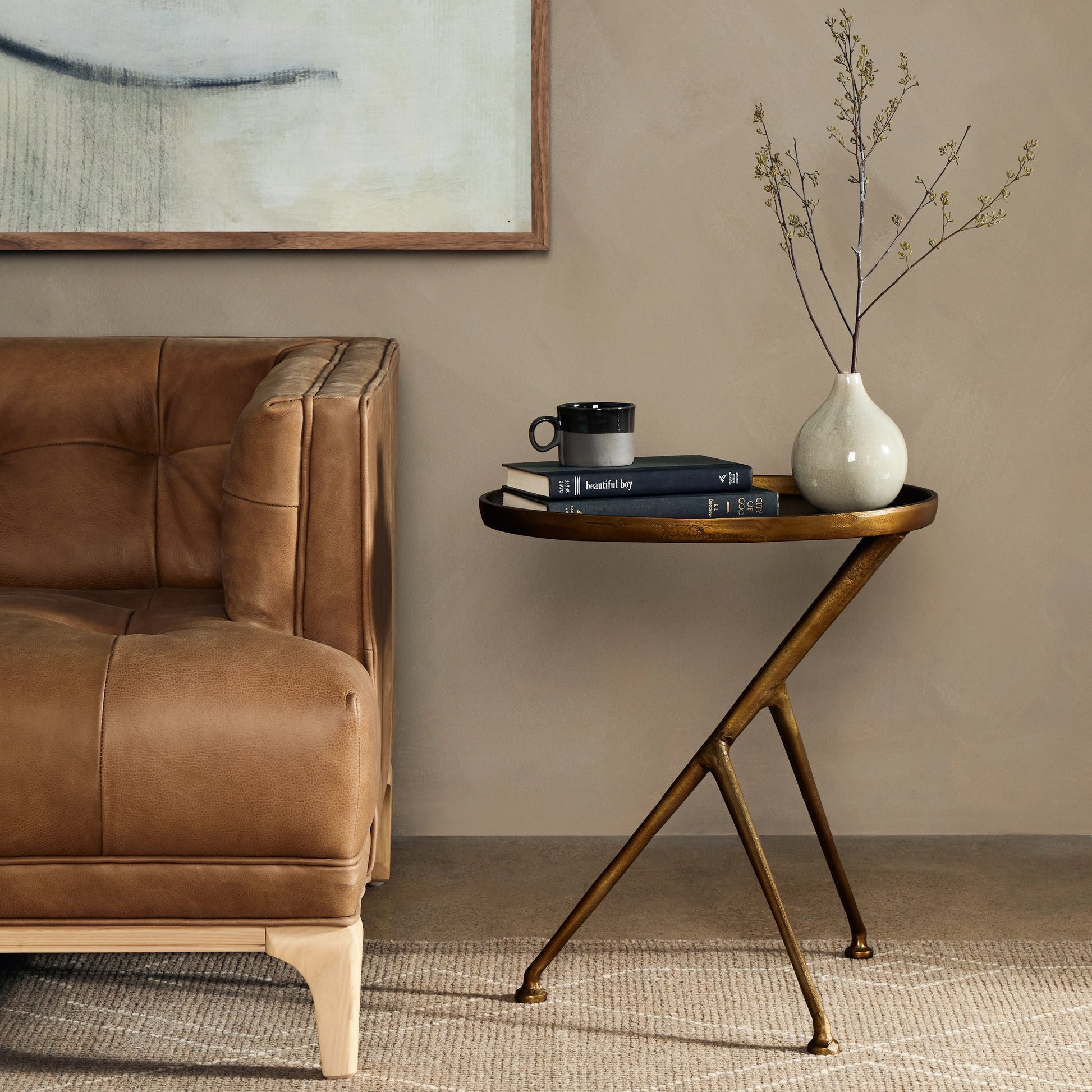 Schmidt Accent Table by Four Hands. Made from aluminum in a modern style.