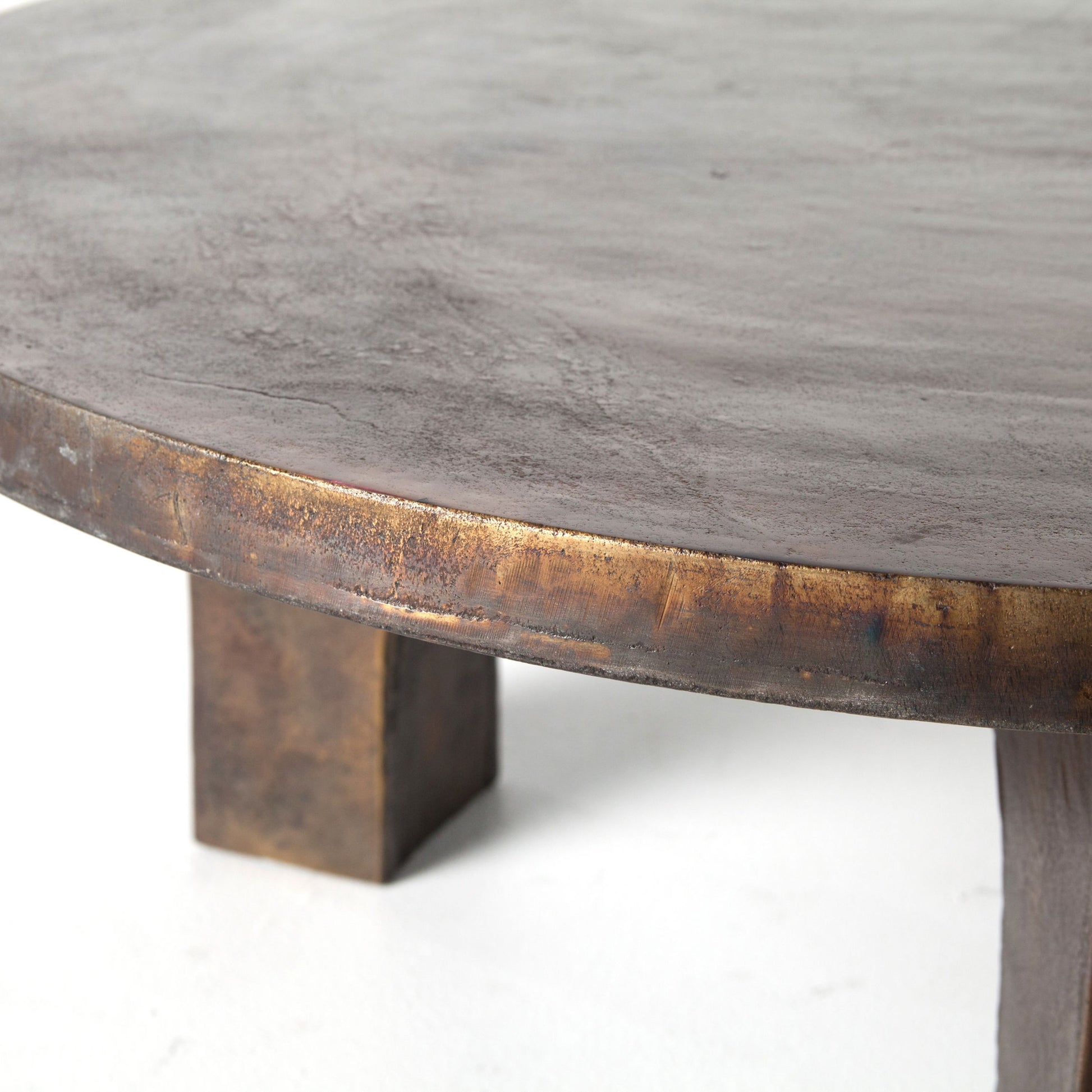Cruz Coffee Table by Four Hands in antique rust. Made from aluminum in a eclectic & global style.