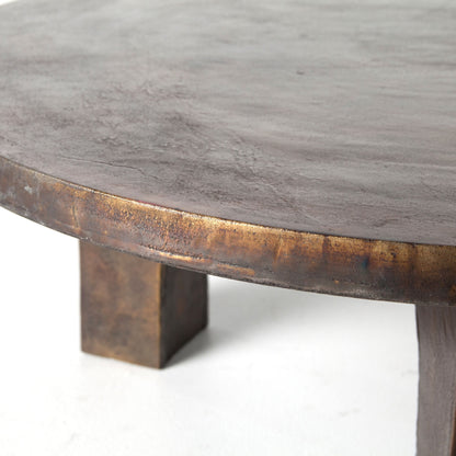 Cruz Coffee Table by Four Hands in antique rust. Made from aluminum in a eclectic & global style.
