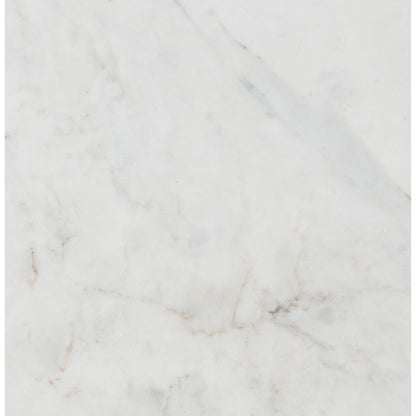 Kiva End Table by Four Hands in hammered brass, polished white marble. Made from solid marble, iron in a modern style.