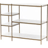 Antique Brass, Polished White Marble