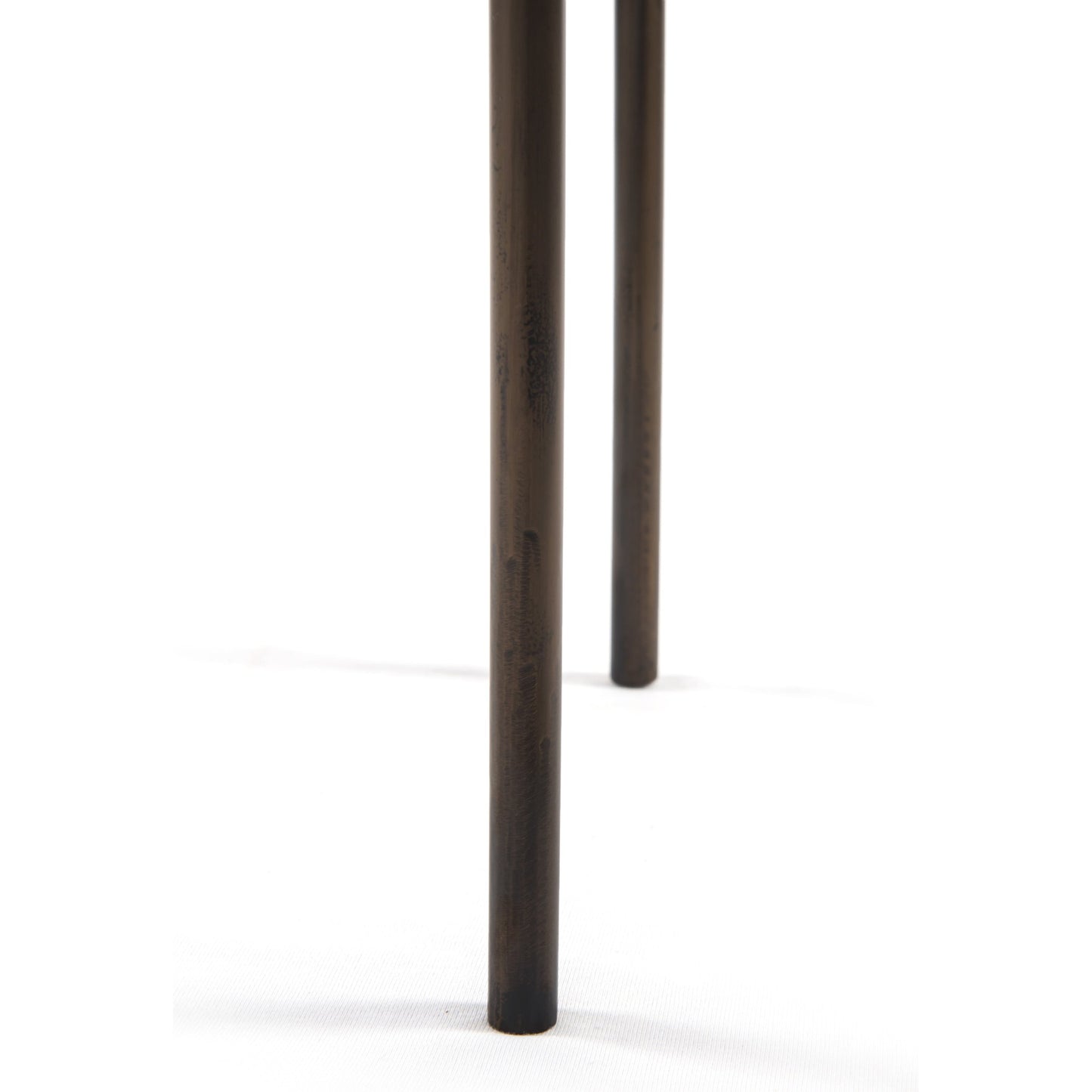 006 SR-809906 | Closeup | Jed Round Planter by Four Hands in weathered brass. Made from iron in a modern style.