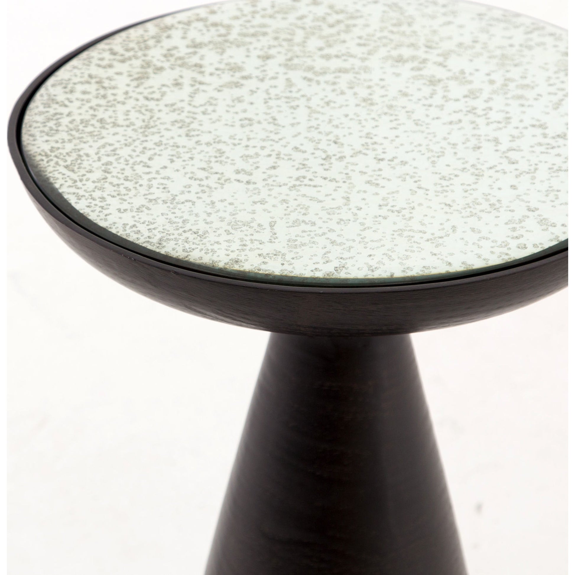 Marlow Mod Pedestal Table by Four Hands. Made from glass, aluminum, engineered hardwood in a modern style.