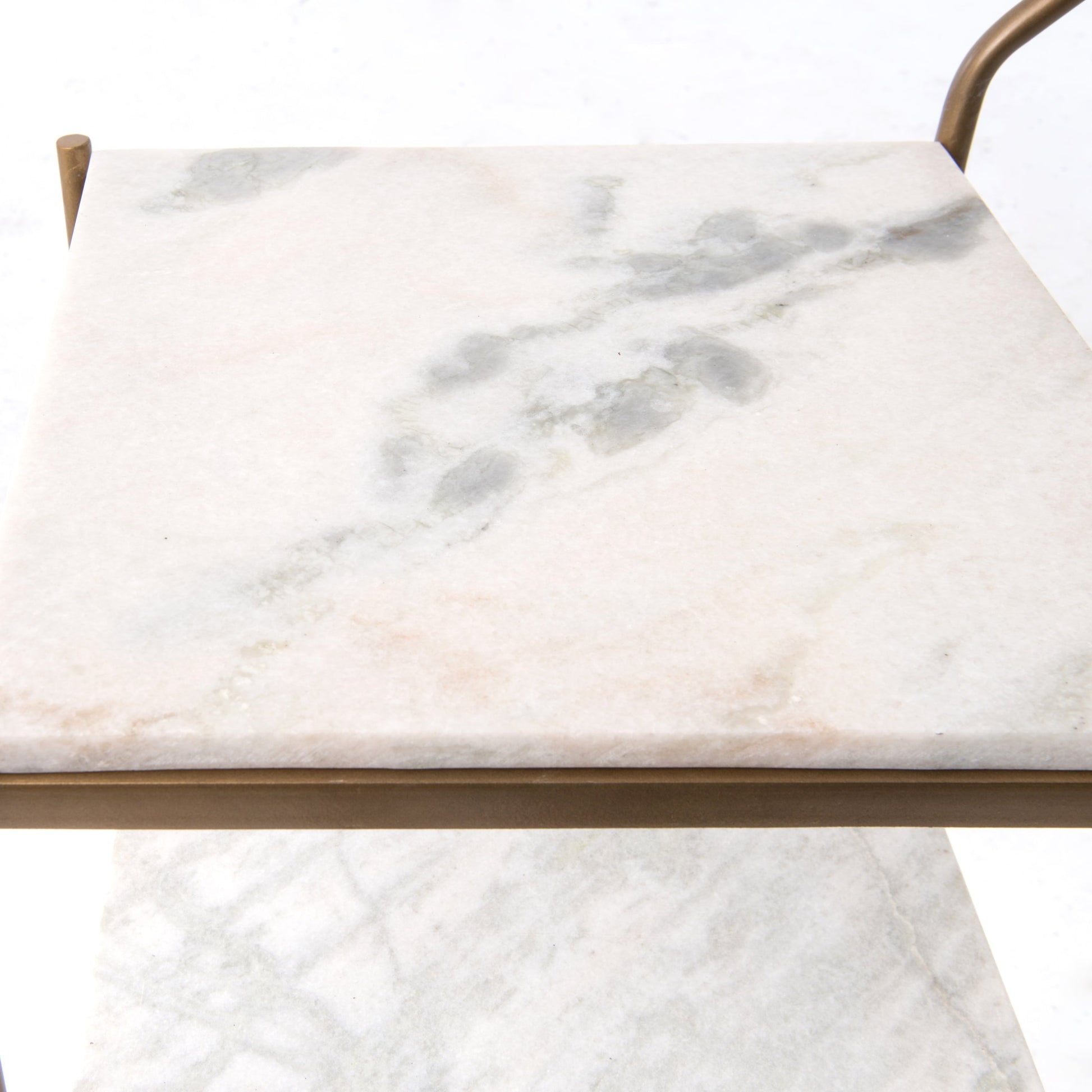 Felix Bar Cart by Four Hands. Made from iron, solid marble in a transitional style.