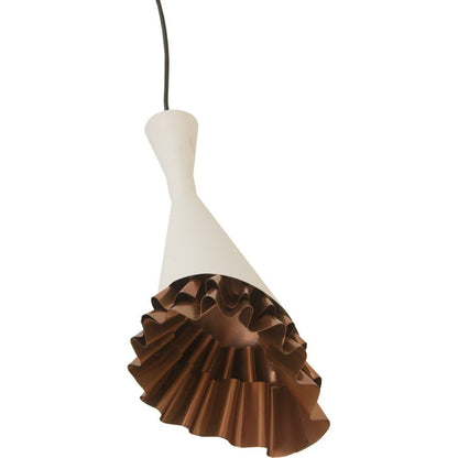 Ruffle Pendant Lamp by Phillips Collection in black, gold and brass. Made from metal in a eclectic & global style.