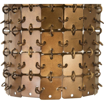 Armor Pendant Lamp by Phillips Collection in brown and brass. Made from metal in a modern style.