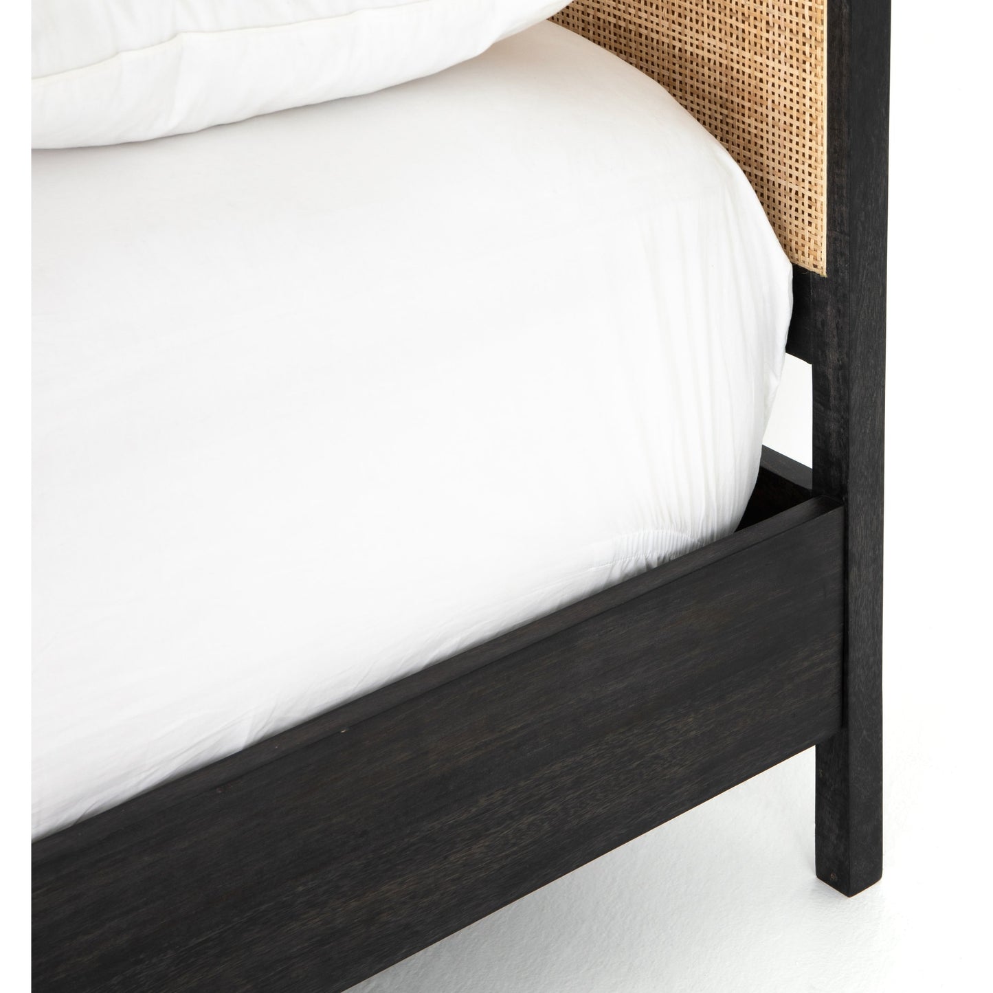 048 SR-810037,SR-810039,SR-810041 | Closeup | Sydney Bed by Four Hands. Made from cane, solid mango in a modern style.