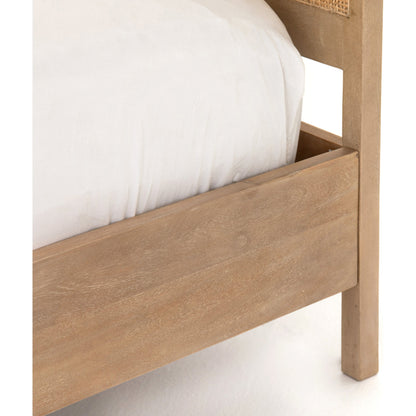 Sydney Bed by Four Hands. Made from cane, solid mango in a modern style.