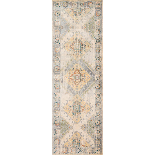 Isadora ISA-01 Rug by Loloi in oatmeal, silver. Made from 100% polypropylene in a traditional style.