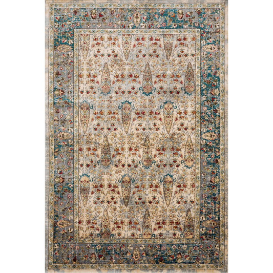 Isadora ISA-03 Rug by Loloi II in sand, steel. Made from 100% polypropylene in a traditional style.