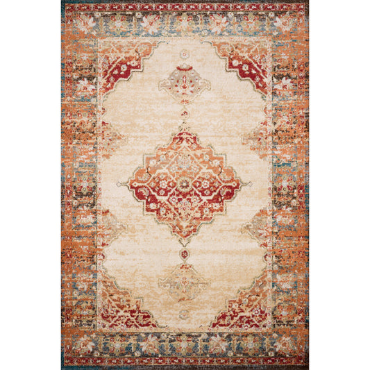 Isadora ISA-04 Rug by Loloi II in antique ivory, sunset. Made from 100% polypropylene in a traditional style.