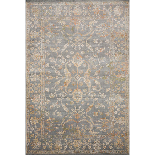 Isadora ISA-05 Rug by Loloi II in silver. Made from 100% polypropylene in a traditional style.