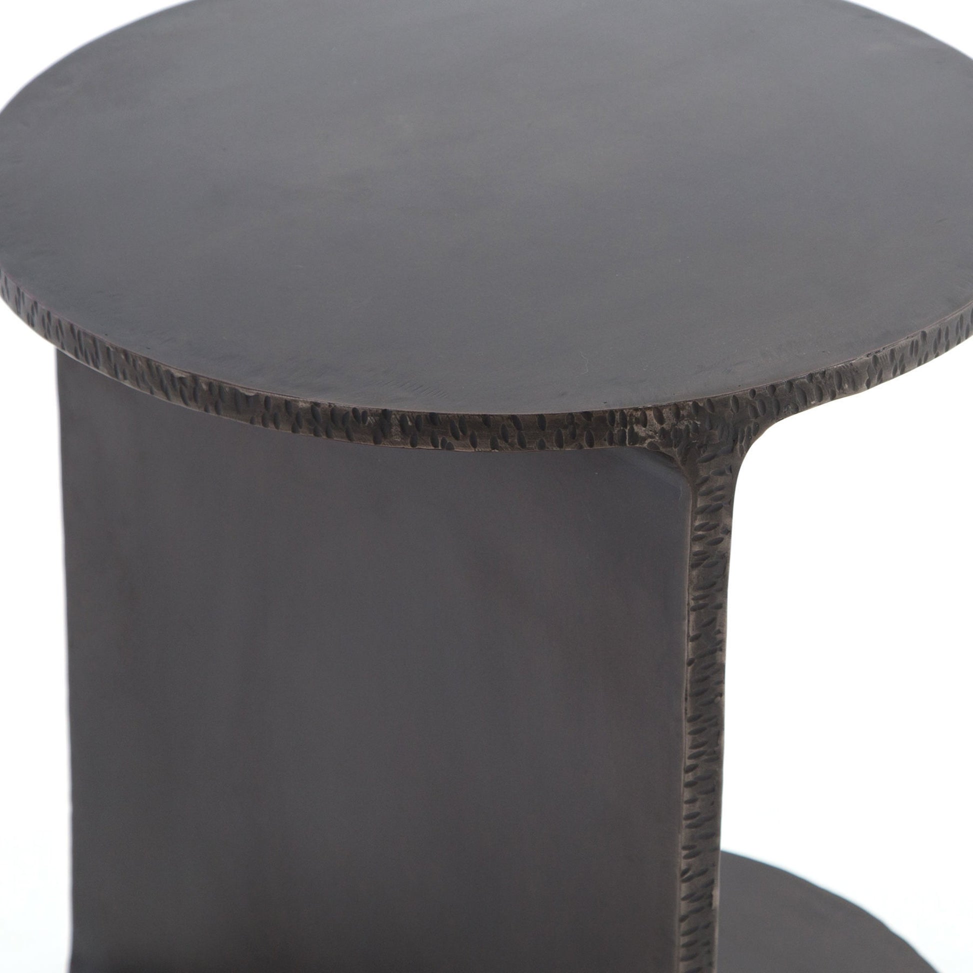 Griffon Side Table by Four Hands in rustic fossil. Made from iron in a modern style.
