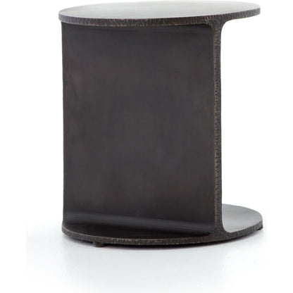 Griffon Side Table by Four Hands in rustic fossil. Made from iron in a modern style.