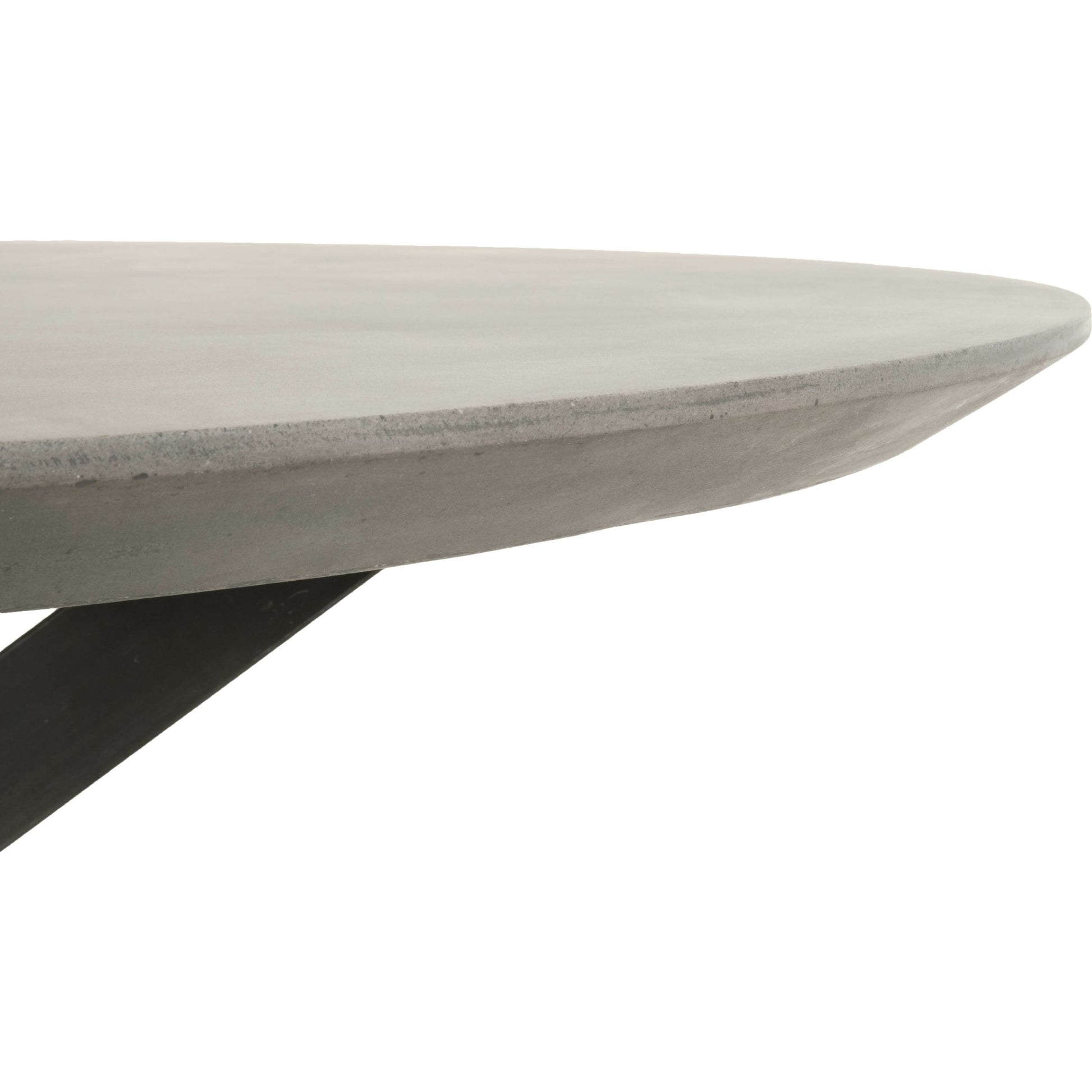 Industry Dining Table by Essentials For Living in ivory concrete, brass. Made from metal, concrete, wood in a modern style.