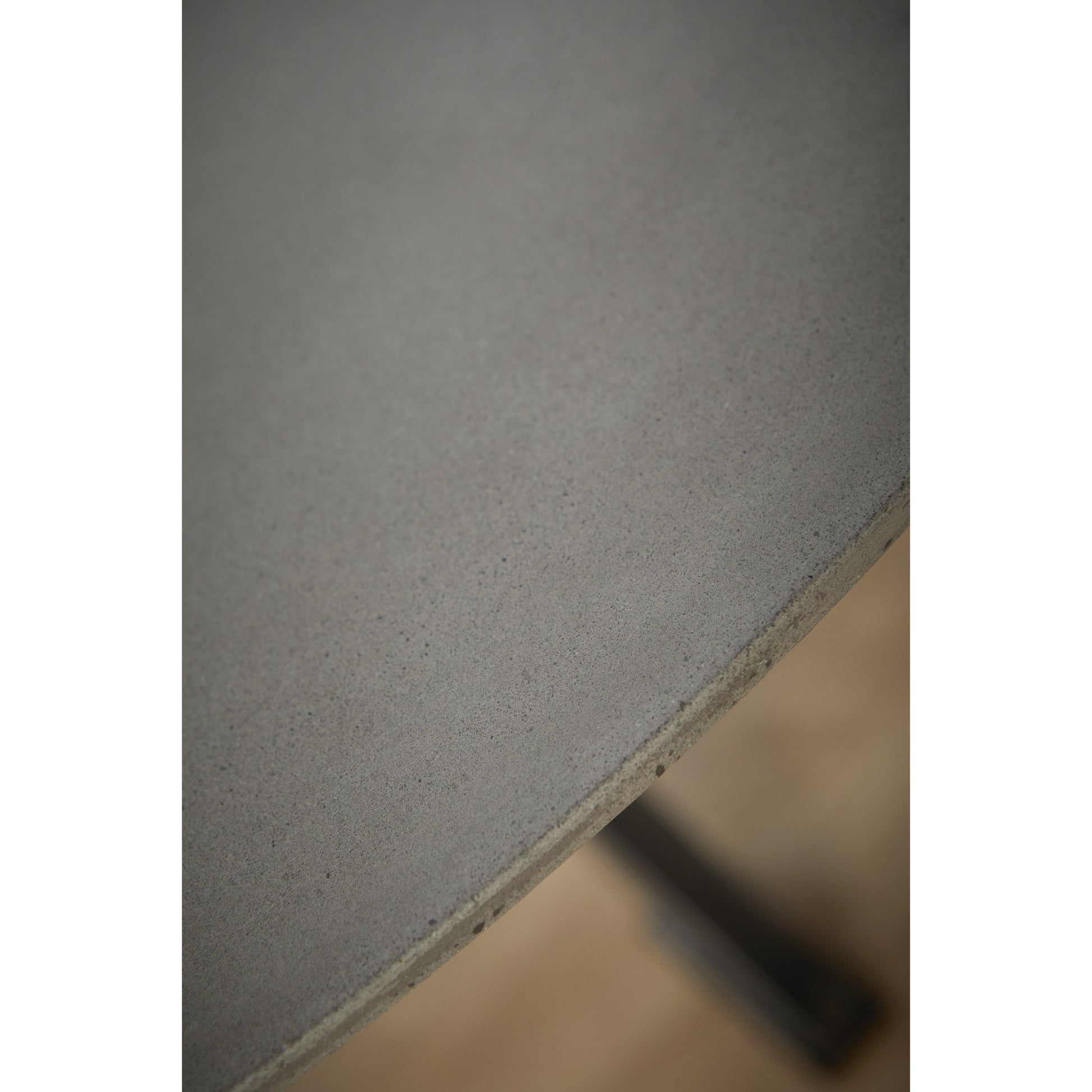 Industry Dining Table by Essentials For Living in ivory concrete, brass. Made from metal, concrete, wood in a modern style.