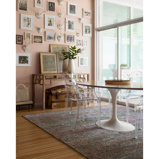 Javari JV-02 Rug by Loloi in charcoal, sunset. Made from polyester, polypropylene in a modern style.