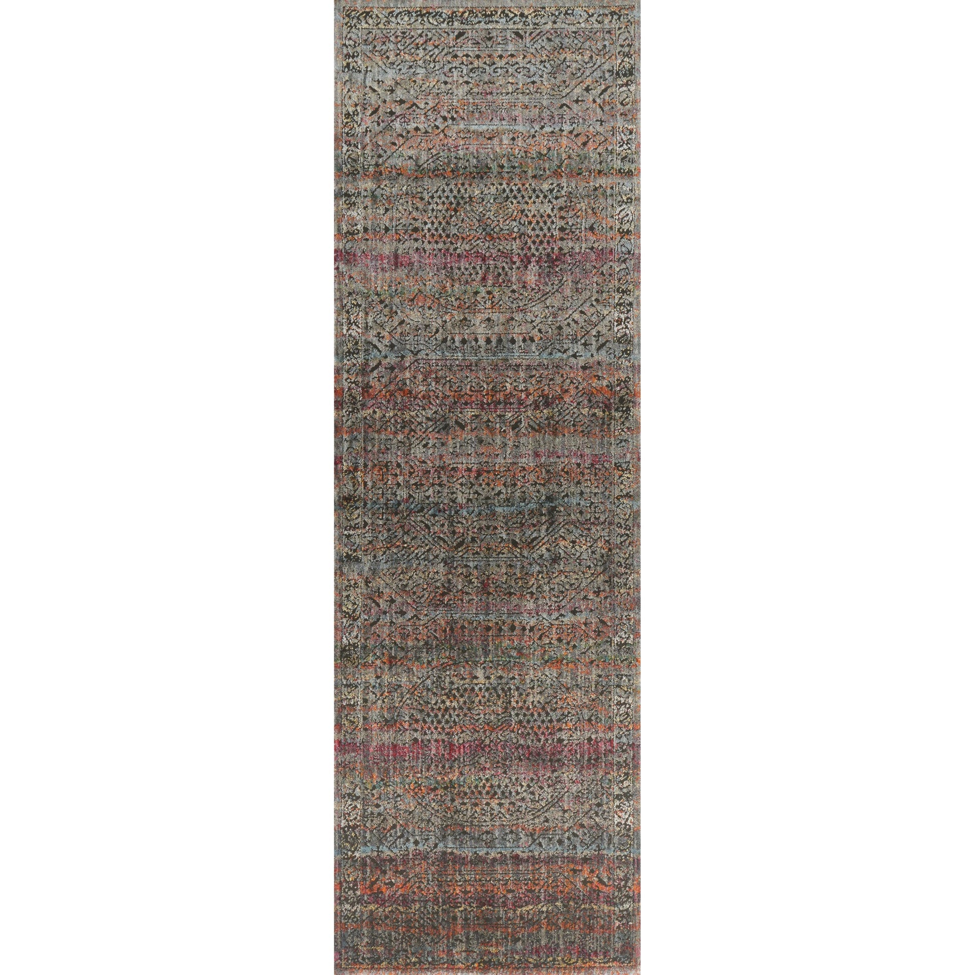 Javari JV-02 Rug by Loloi in charcoal, sunset. Made from polyester, polypropylene in a modern style.