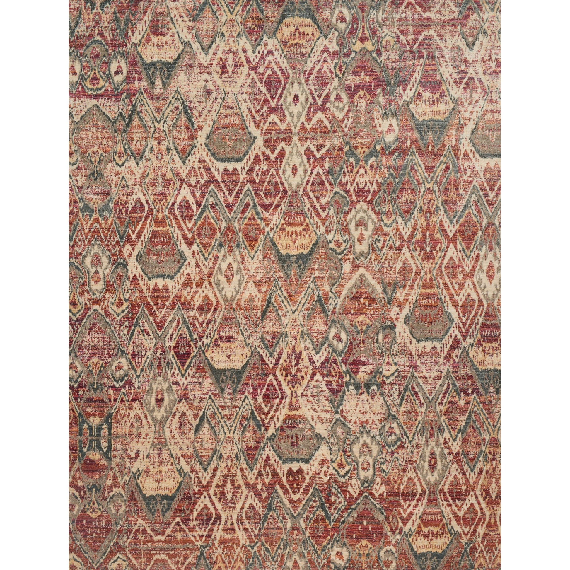 Javari JV-04 Rug by Loloi in berry, ivory. Made from polyester, polypropylene in a rustic style.
