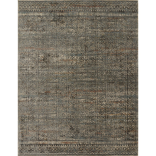 Javari JV-06 Rug by Loloi in charcoal, silver. Made from polyester, polypropylene in a eclectic & globa