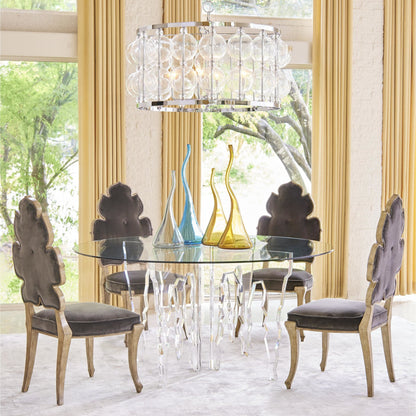 Wiggle Dining Chair by Global Views. Made from rubberwood in a cottage & farmhouse style.