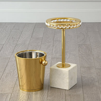 Margot Champagne Bucket by Global Views. Made from brass, stainless steel in a transitional style.