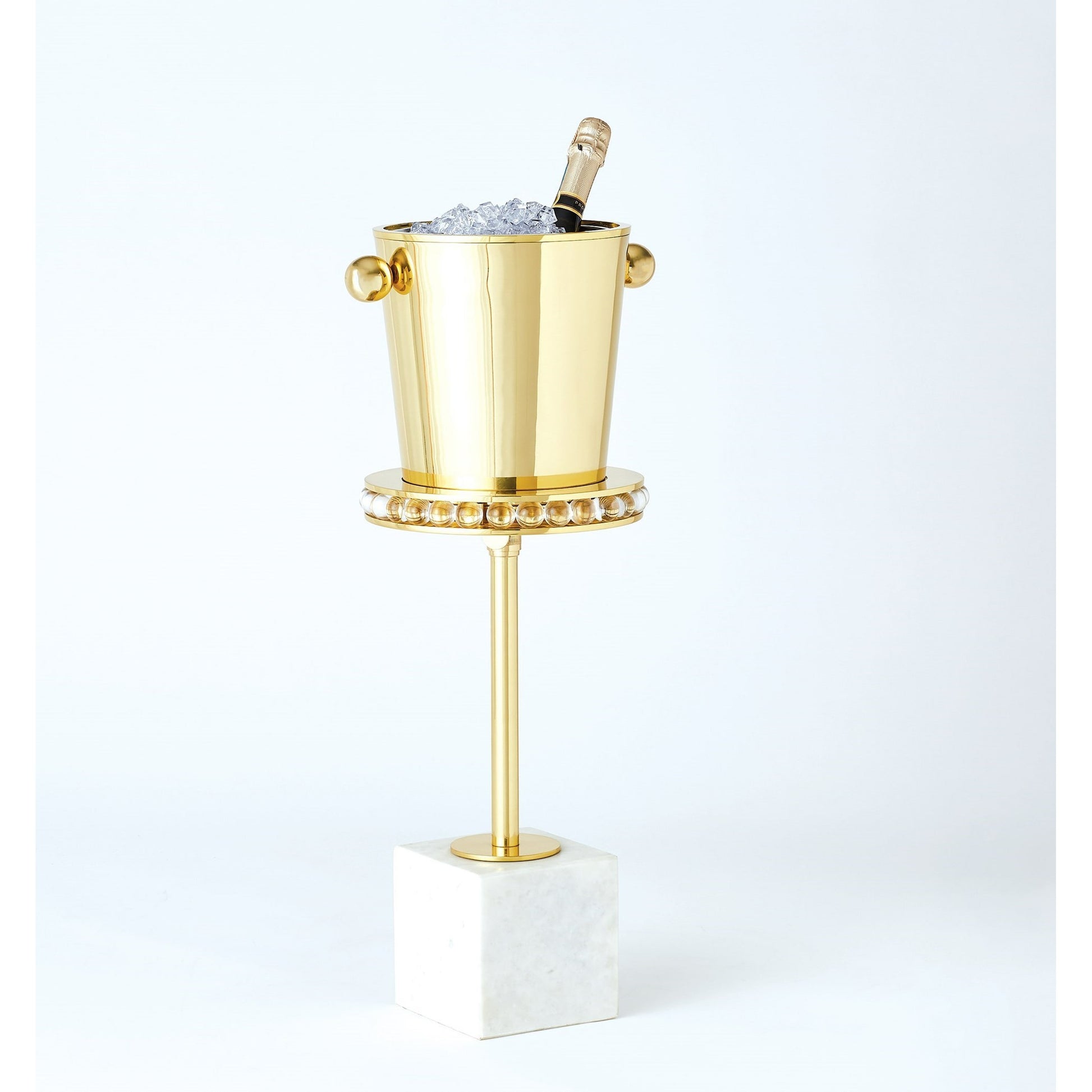 Margot Champagne Bucket by Global Views. Made from brass, stainless steel in a transitional style.