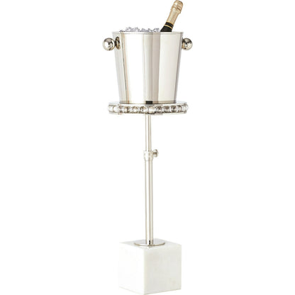 Margot Side Table by Global Views. Made from brass, marble, acrylic in a transitional style.
