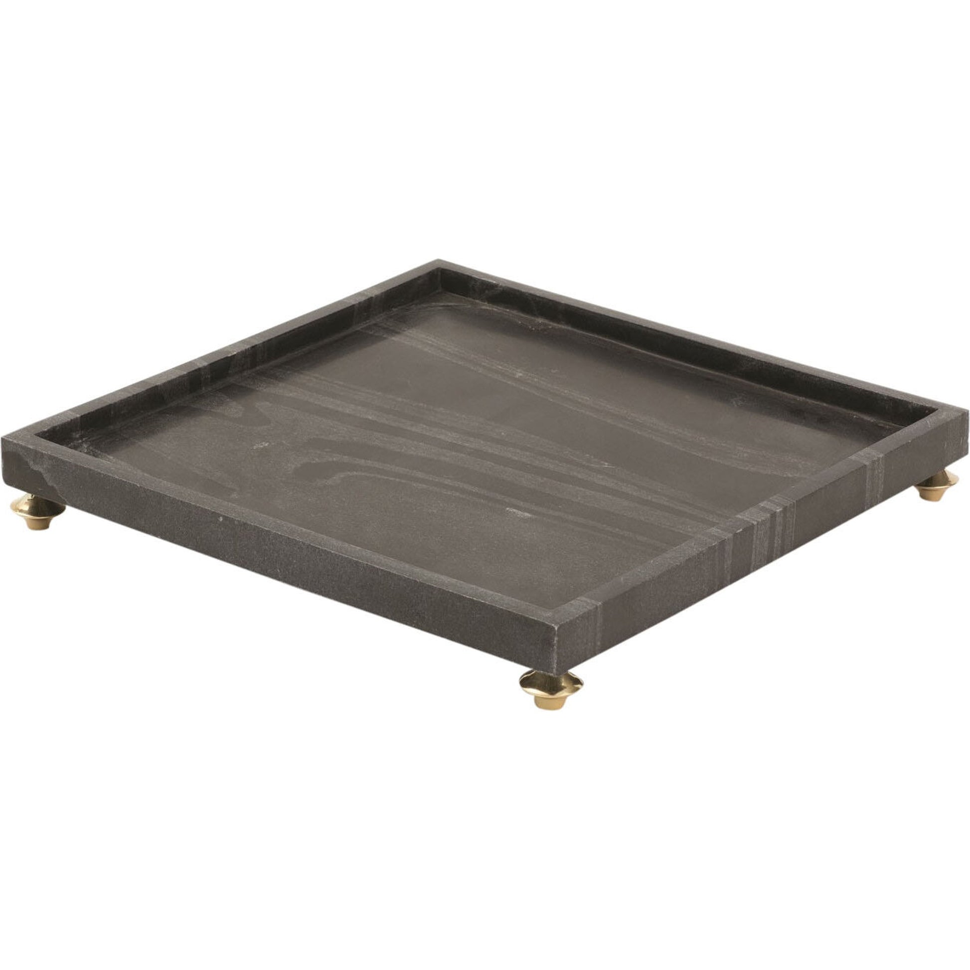 Quintessential Square Tray by Global Views. Made from marble in a traditional style.