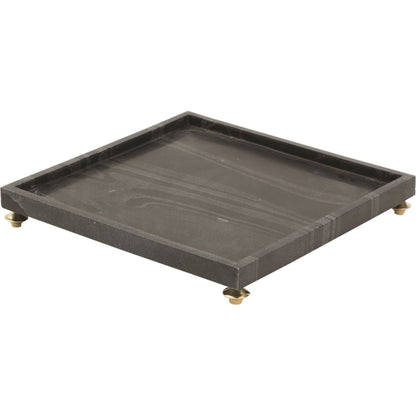 Quintessential Square Tray by Global Views. Made from marble in a traditional style.
