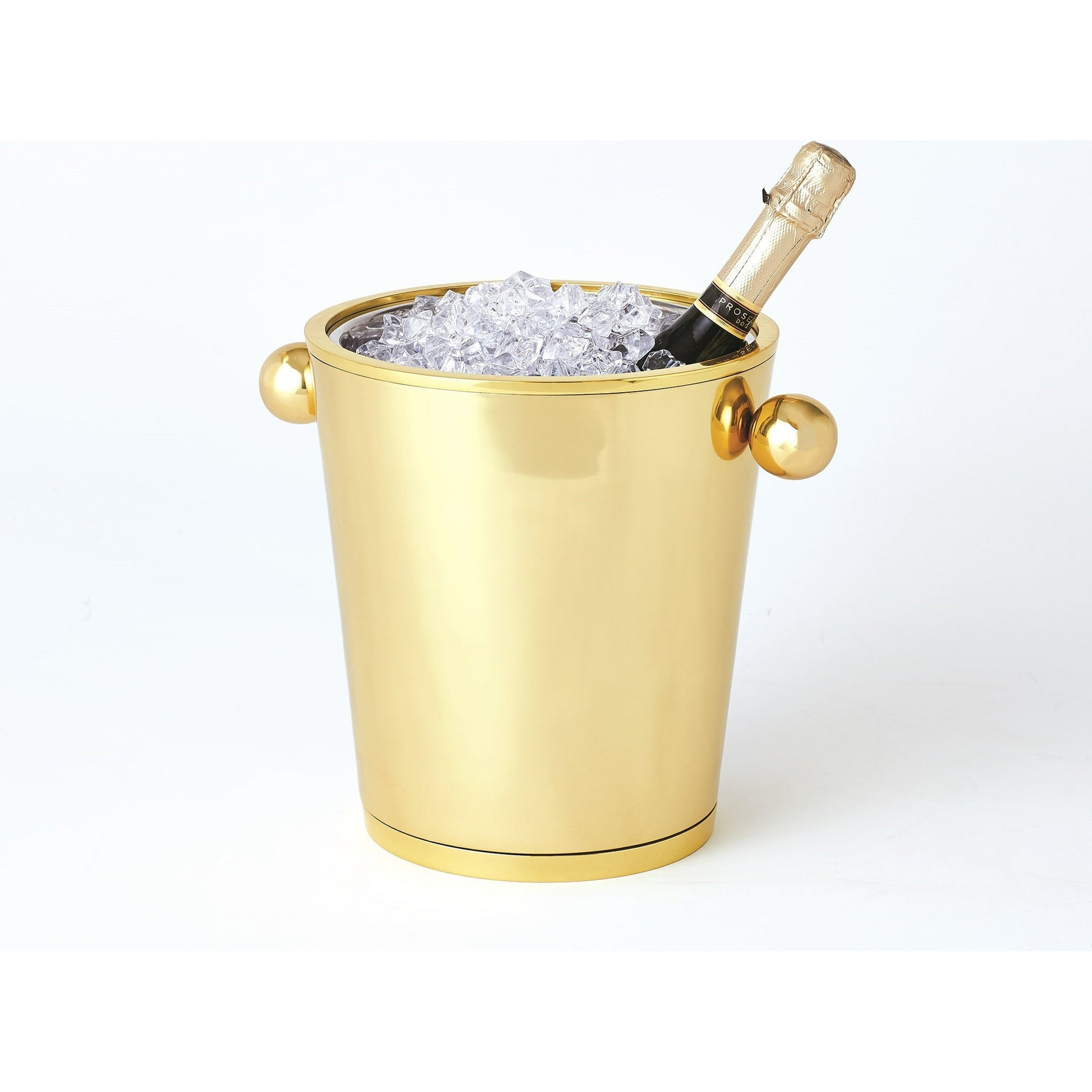Margot Champagne Bucket by Global Views. Made from brass, stainless steel in a transitional style.