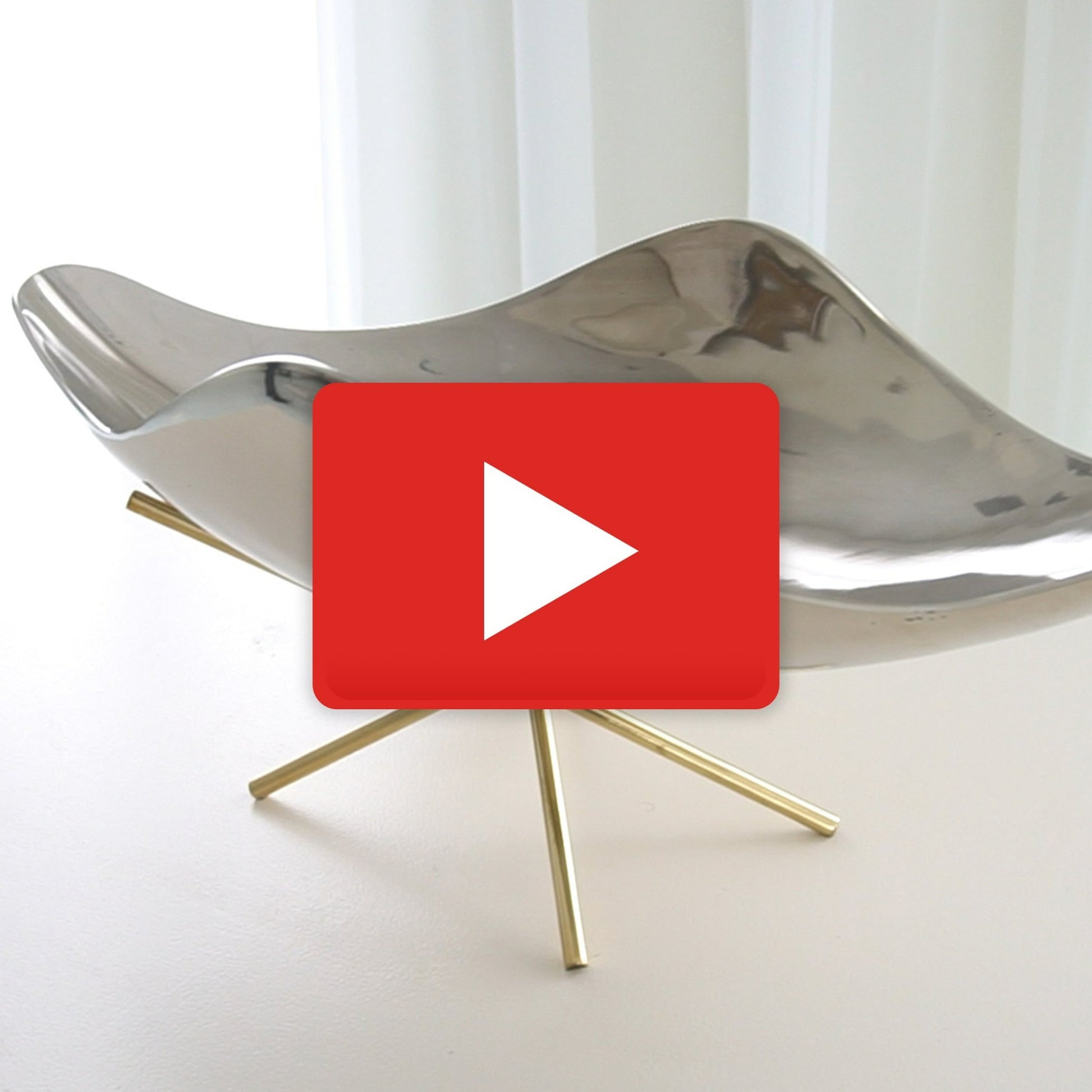 Thistle Decorative Bowl with Brass Stand by Global Views. Made from aluminum, brass in a modern style.