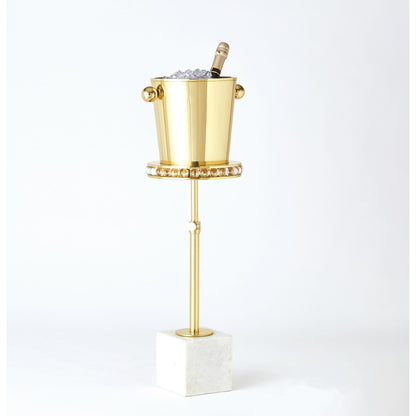Margot Champagne Bucket by Global Views. Made from brass, stainless steel in a transitional style.