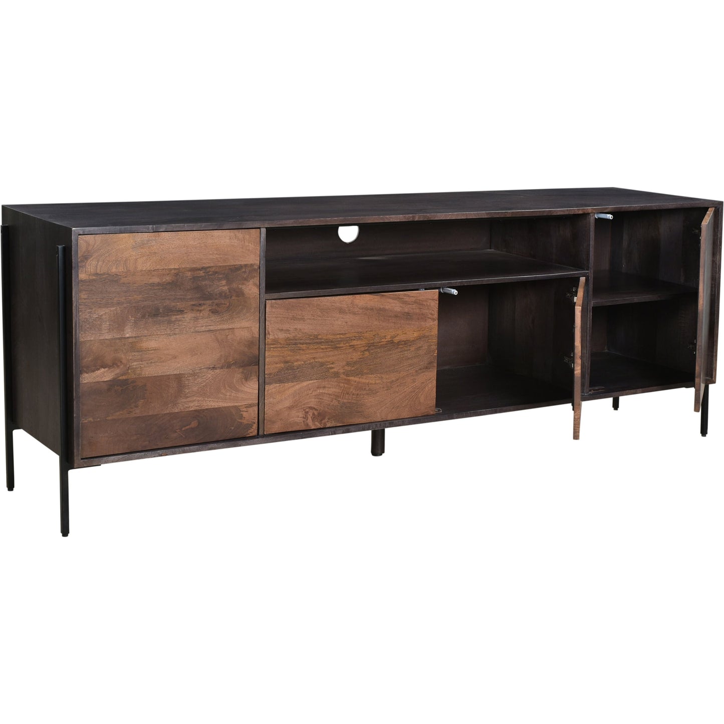 003 S-329655 | Additional Silo | Tobin Entertainment Unit by Moe's Home Collection in light brown. Made from solid mango, iron base, mdf in a modern style.